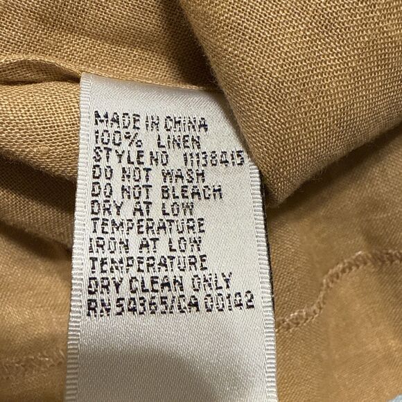 Peter Nygard Linen Shirt Sz 12 Linen Layered Button Down Long Sleeve Lagenlook - Picture 6 of 10